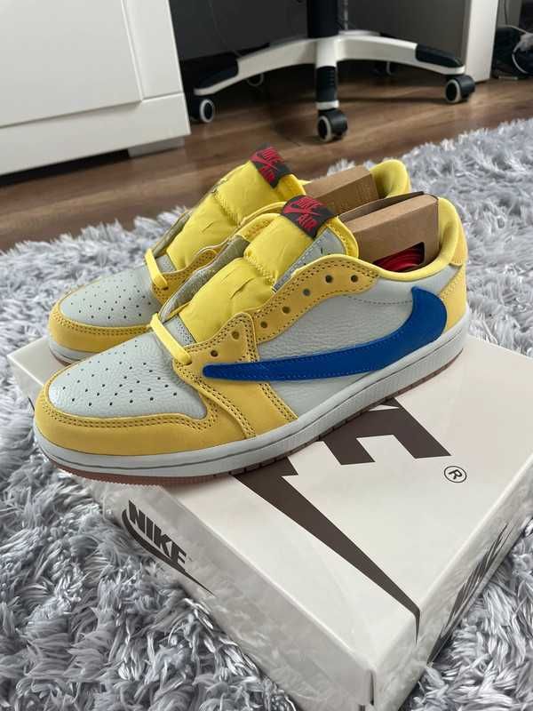 Nike_Air_Jordan_1 Low OG Canary Yellow Travis Scott x  rozmiar EU R.40