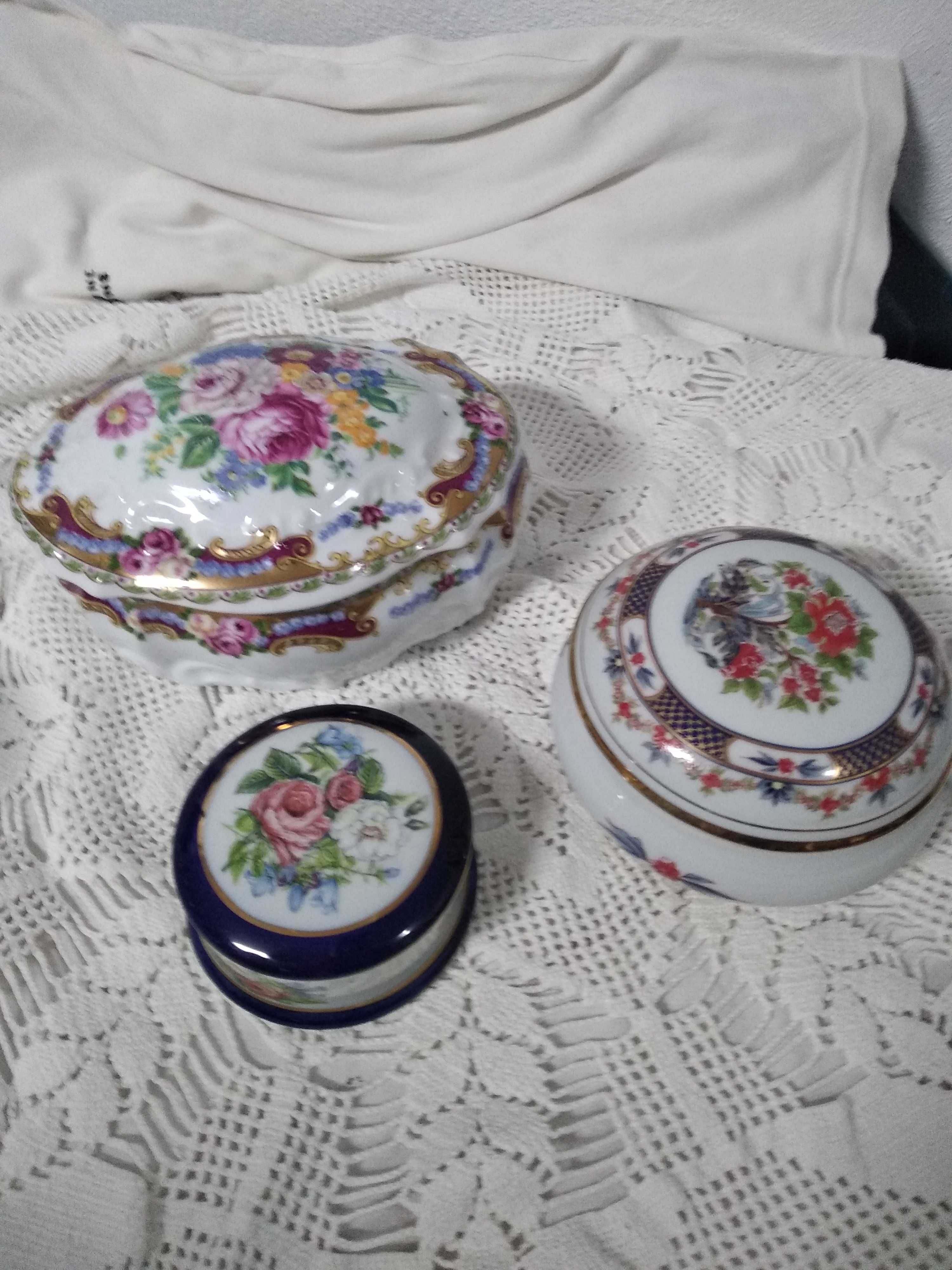 3 Guarda Joias Porcelana Portuguesa