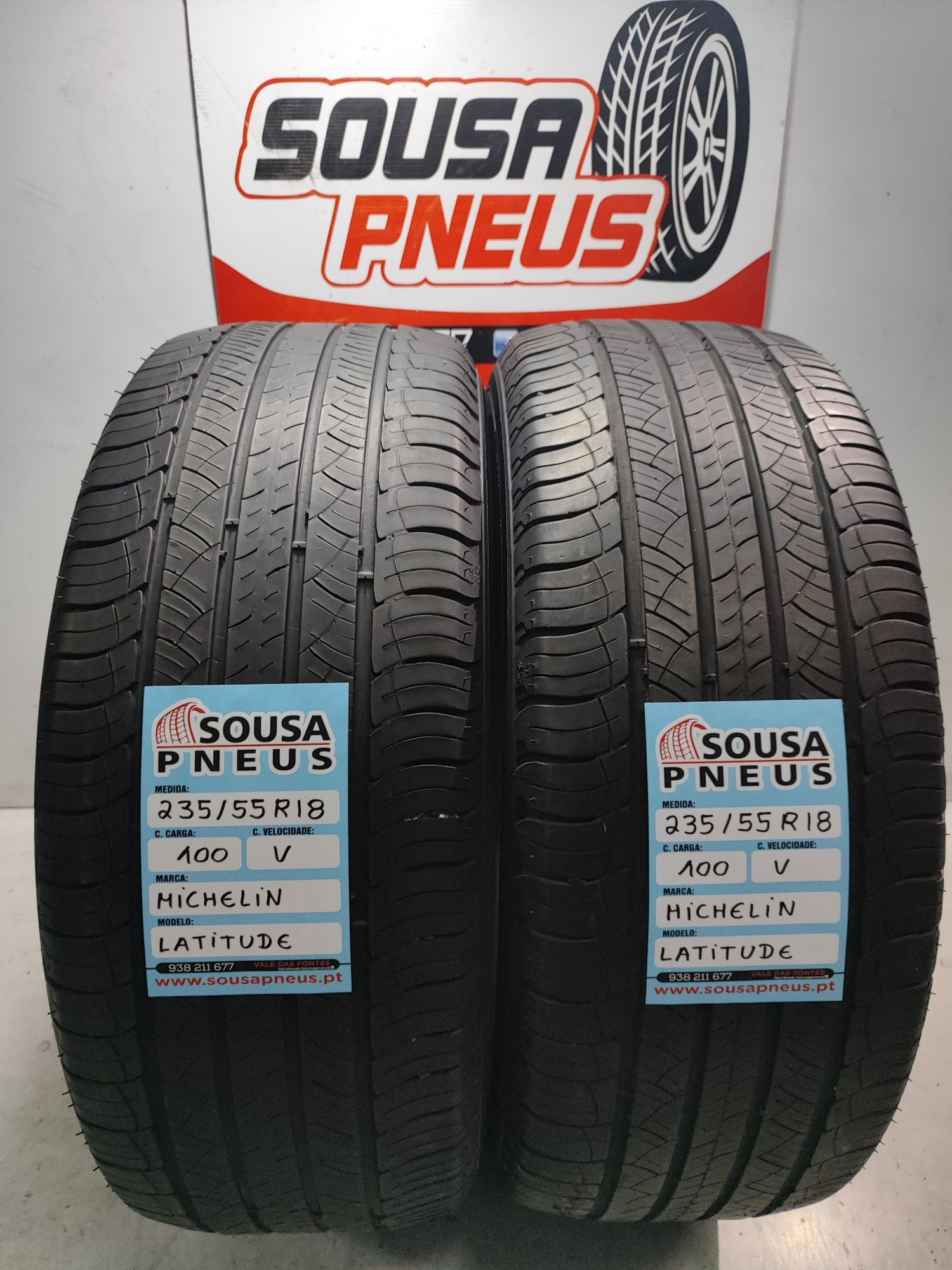 2 pneus  semi novos Michelin Latitude  235/55R18 100V Oferta dos porte