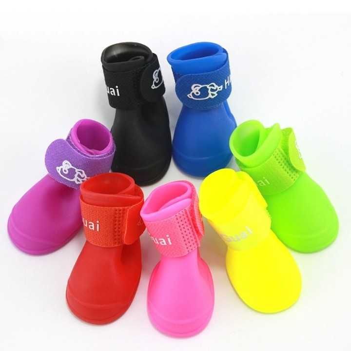 Обувь для собак, непромокаемые резиновые сапожки (разн.размеры, цвета)