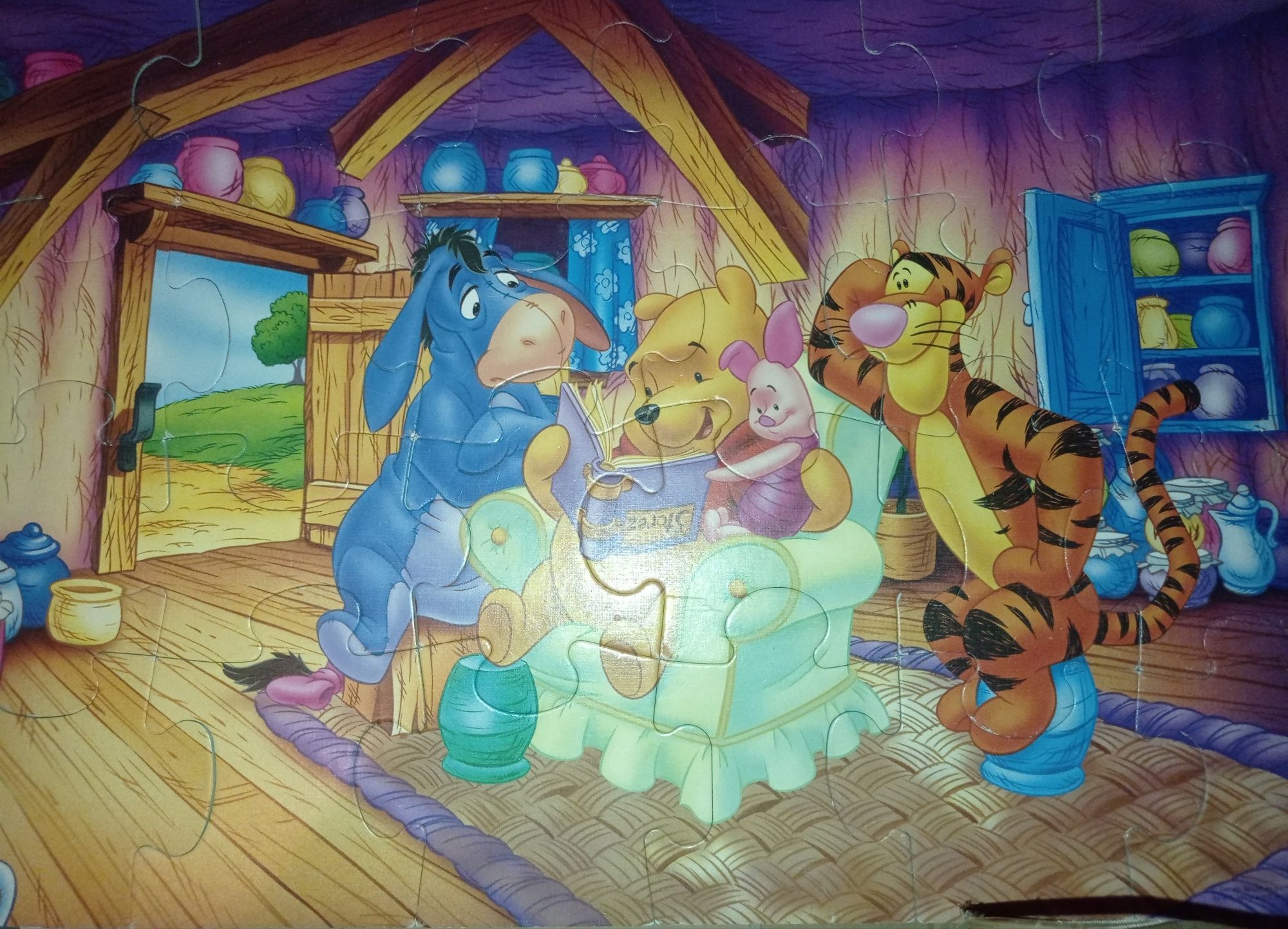 Kubuś Puchatek 4*puzzle maxi+klocki