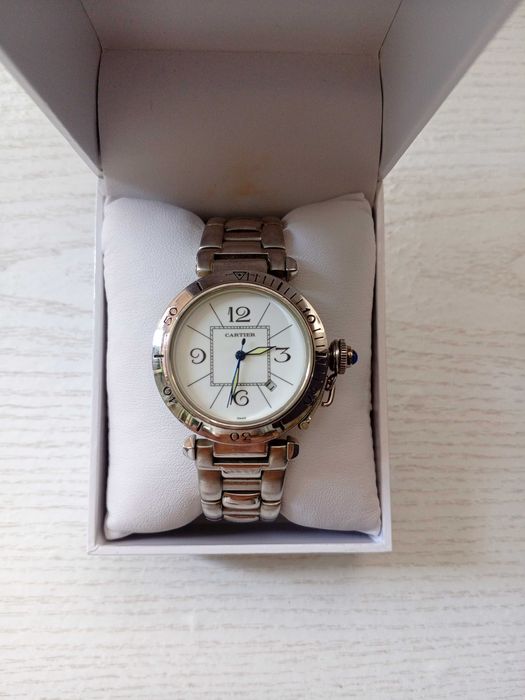 Cartier de Pasha automatic, швейцарський годинник, чоловічий, жіночний