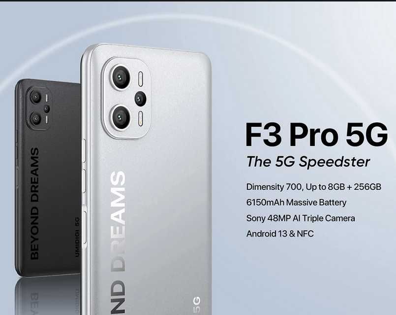 UMIDIGI F3 PRO 5G. 12Gb(6+6)/128, 90HZ, FHD+,48Мp, 6150Ma, NFC+Подарок