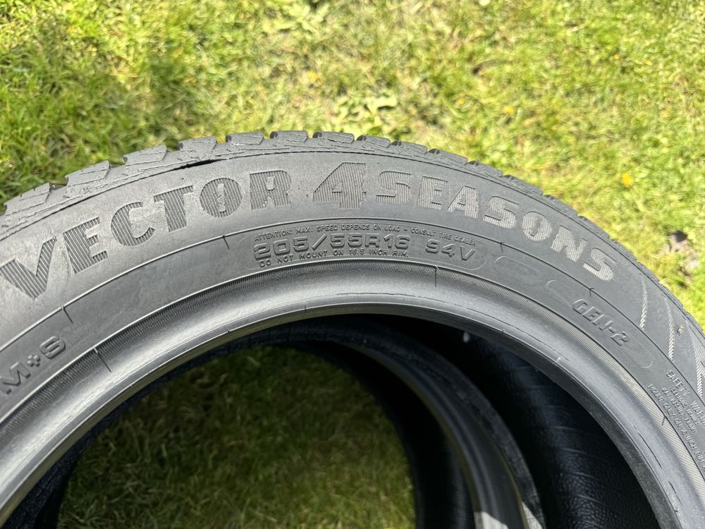 Opony 205/55R16 wielosezonowe Goodyear 7.5 mm WYSYŁAMY !