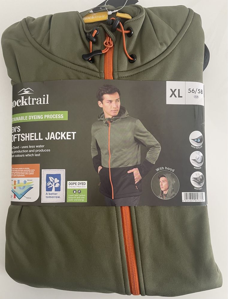 Kurtka softshell męska, oddychająca ROCKTRAIL 56/58, XL