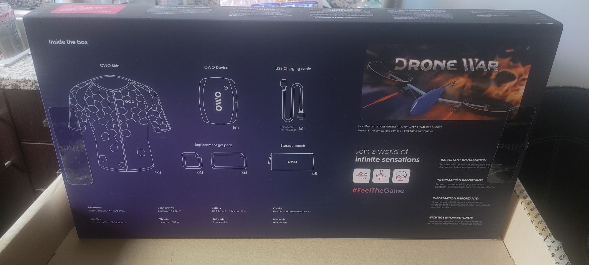 Roupa haptica para jogos