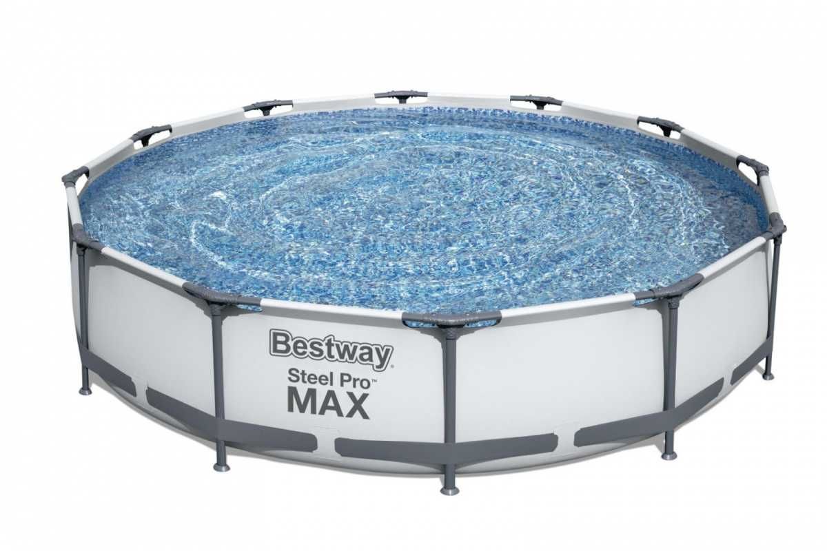 Basen Stelażowy Steel Pro MAX 366x76 Okrągły BESTWAY 3w1 + Pompa Filtr