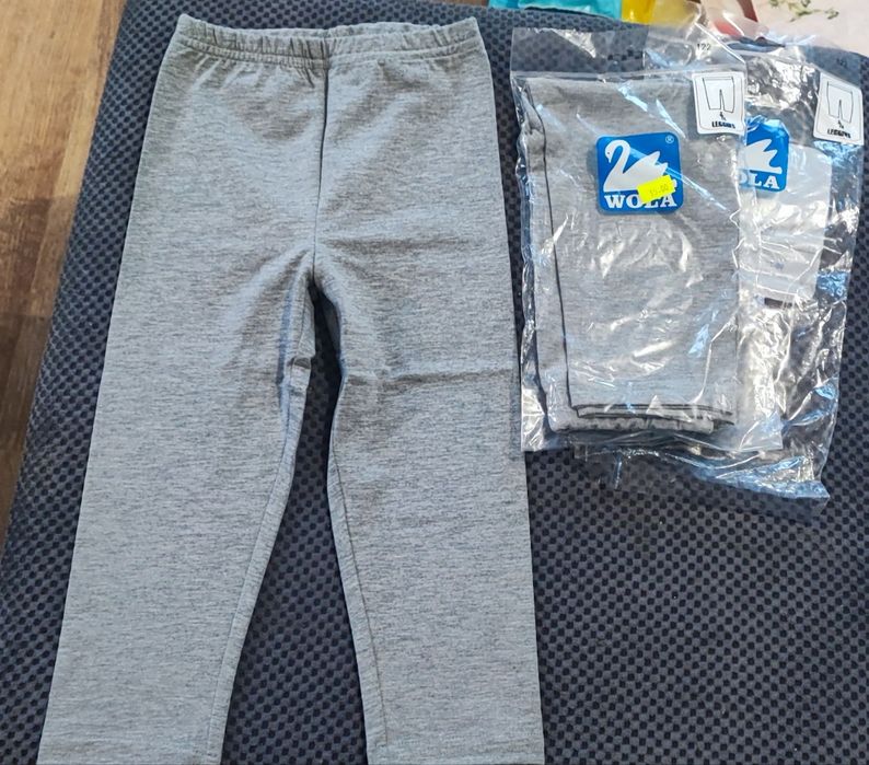 Wola Legginsy 3/4 rozmiar 140cm szare kolarki