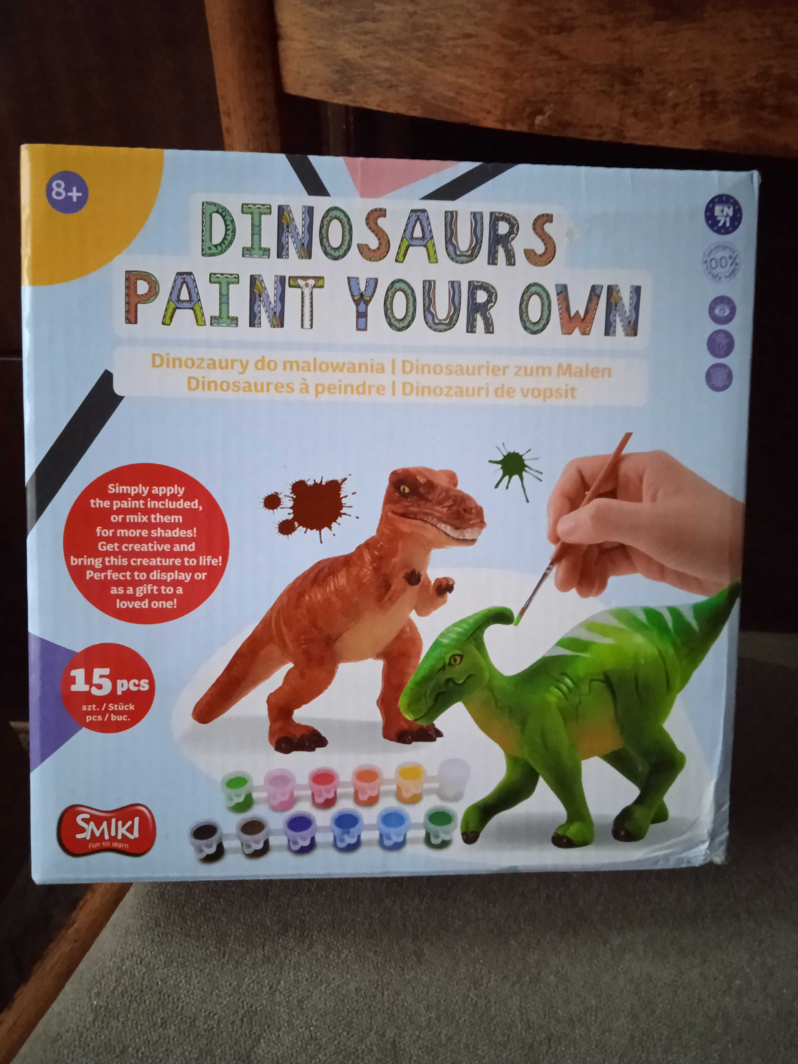 Смики фигурки динозавров с красками креативный набор