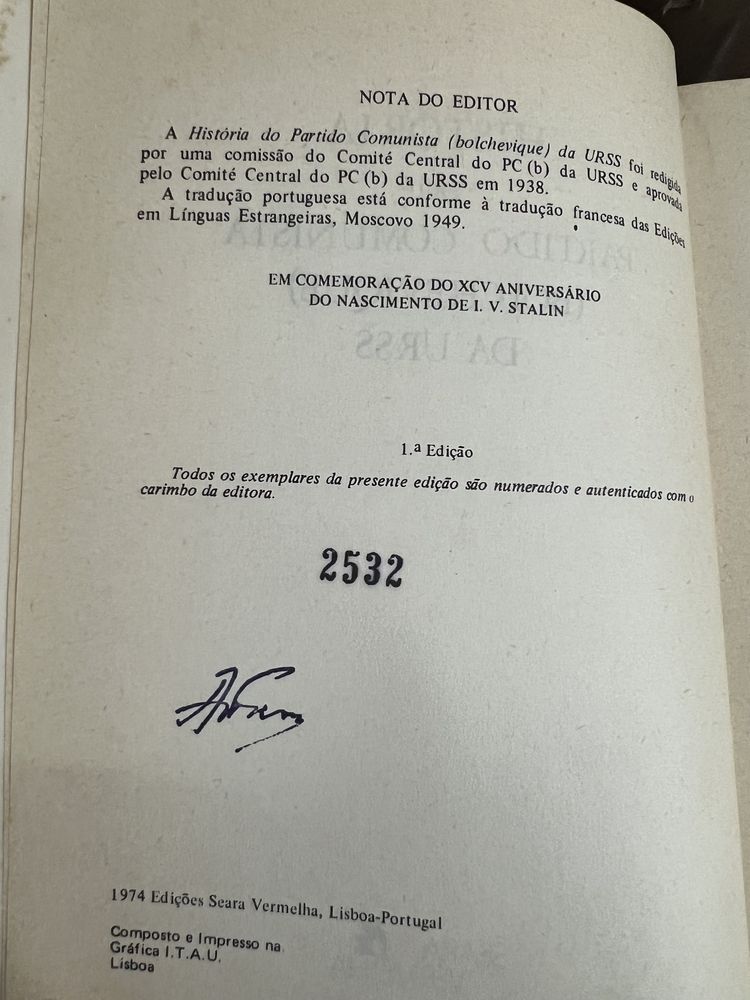 HISTÓRIA DO PARTIDO COMUNISTA (BOLCHEVIQUE) DA URSS.