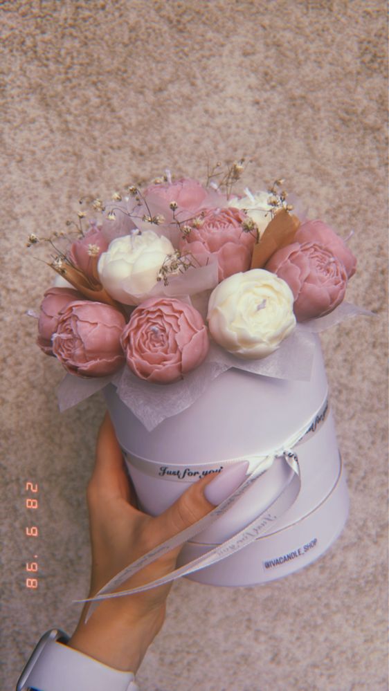 Flower box ze świec sojowych