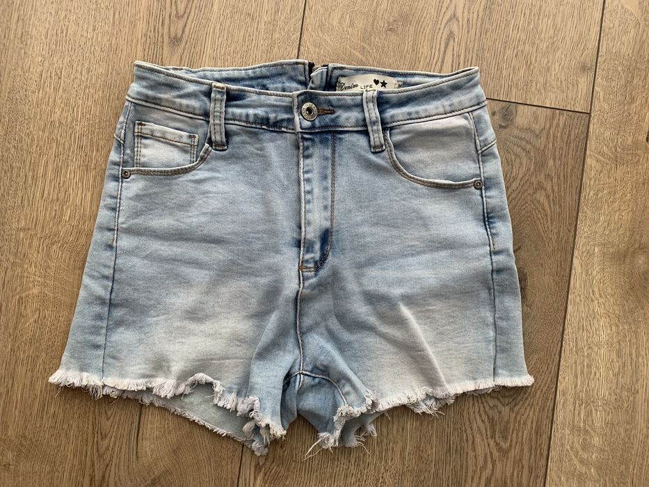 Sexy spodenki szorty jeans z zamkiem roz M 38 wyższy stan zara