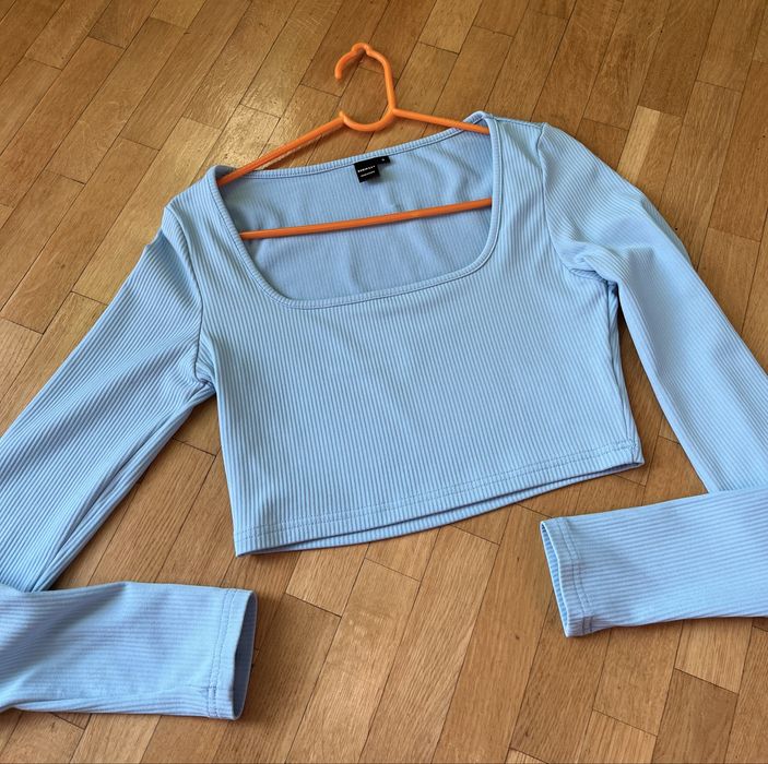 Костюм в рубчик топ та спідниця міді S-M