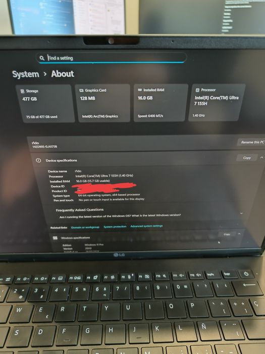 Portatil Ultrabook LG Gram 14''