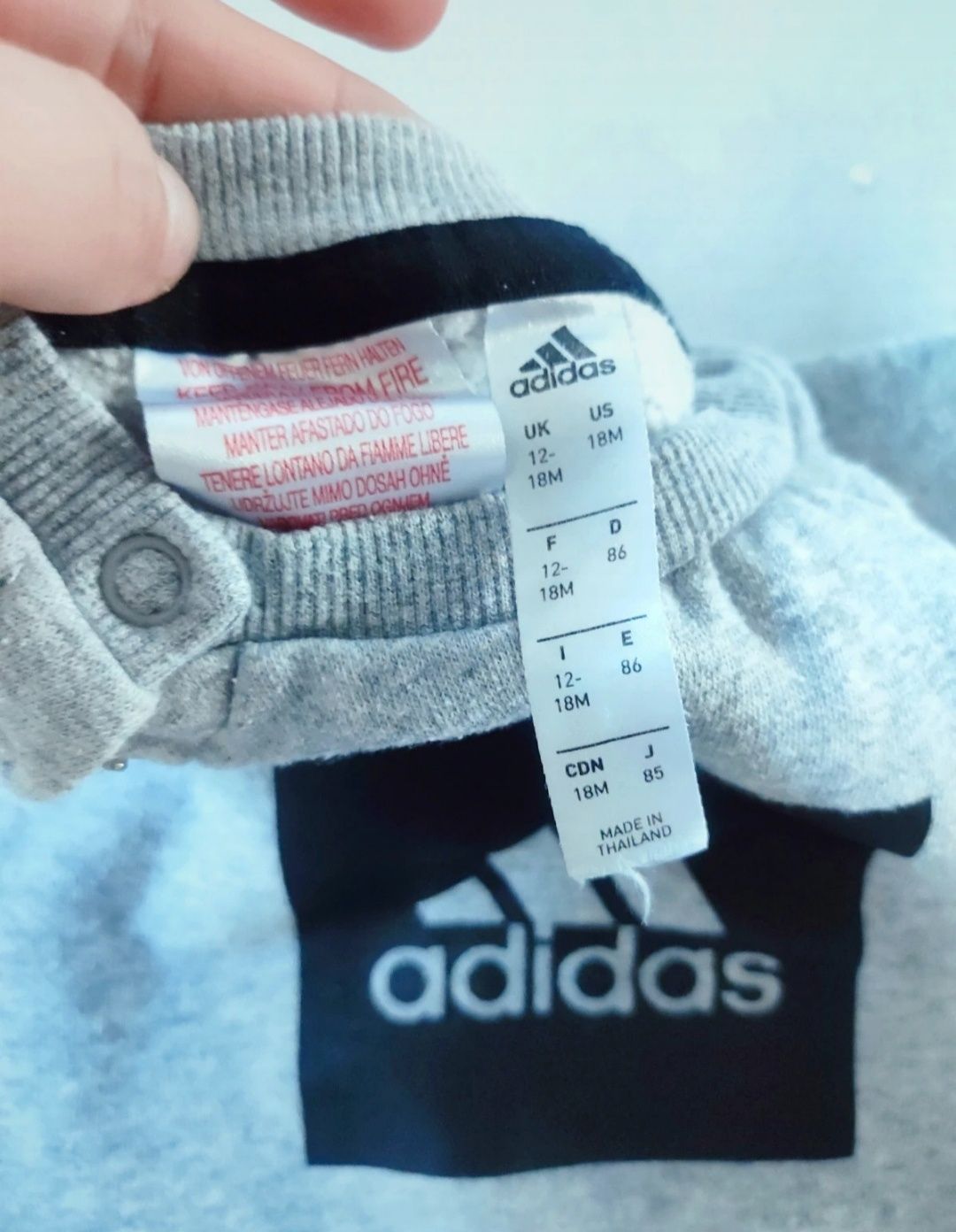 Bluza dziecięca szara adidas