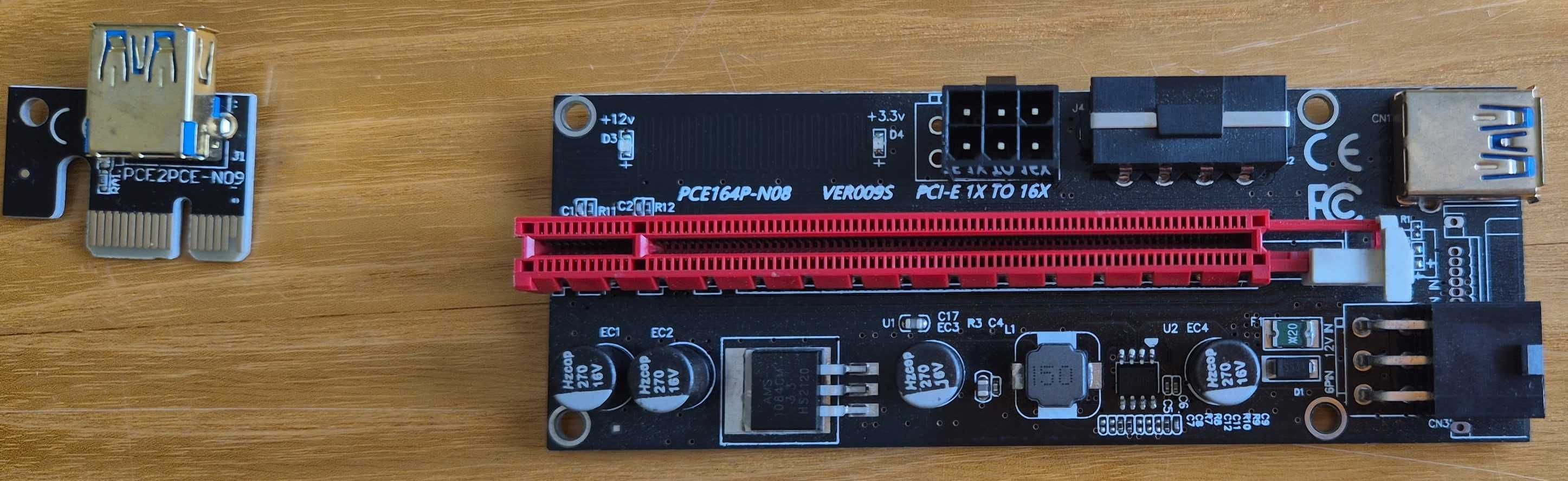 Riser 009S PRO PCI-E 1x-16x USB 3.0 – Komplet z kablem
