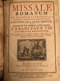 Séc XVIII Missal Romano 1755 Livro RESERVADO