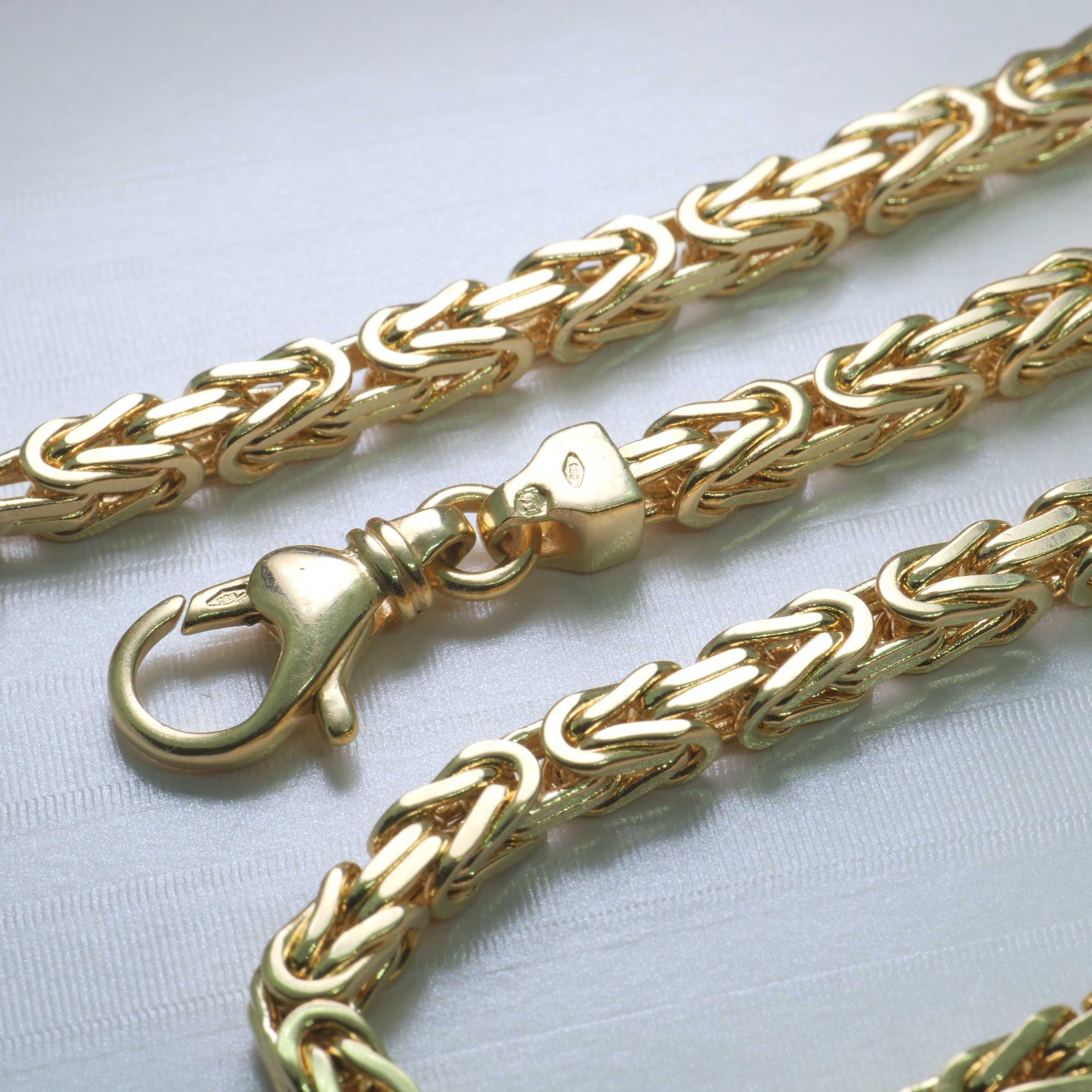 Złoty łańcuszek królewski - 60cm/57,3g. Ocechowany, próba 585.