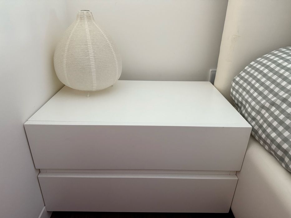 Mesinhas de cabeceira branco lacado