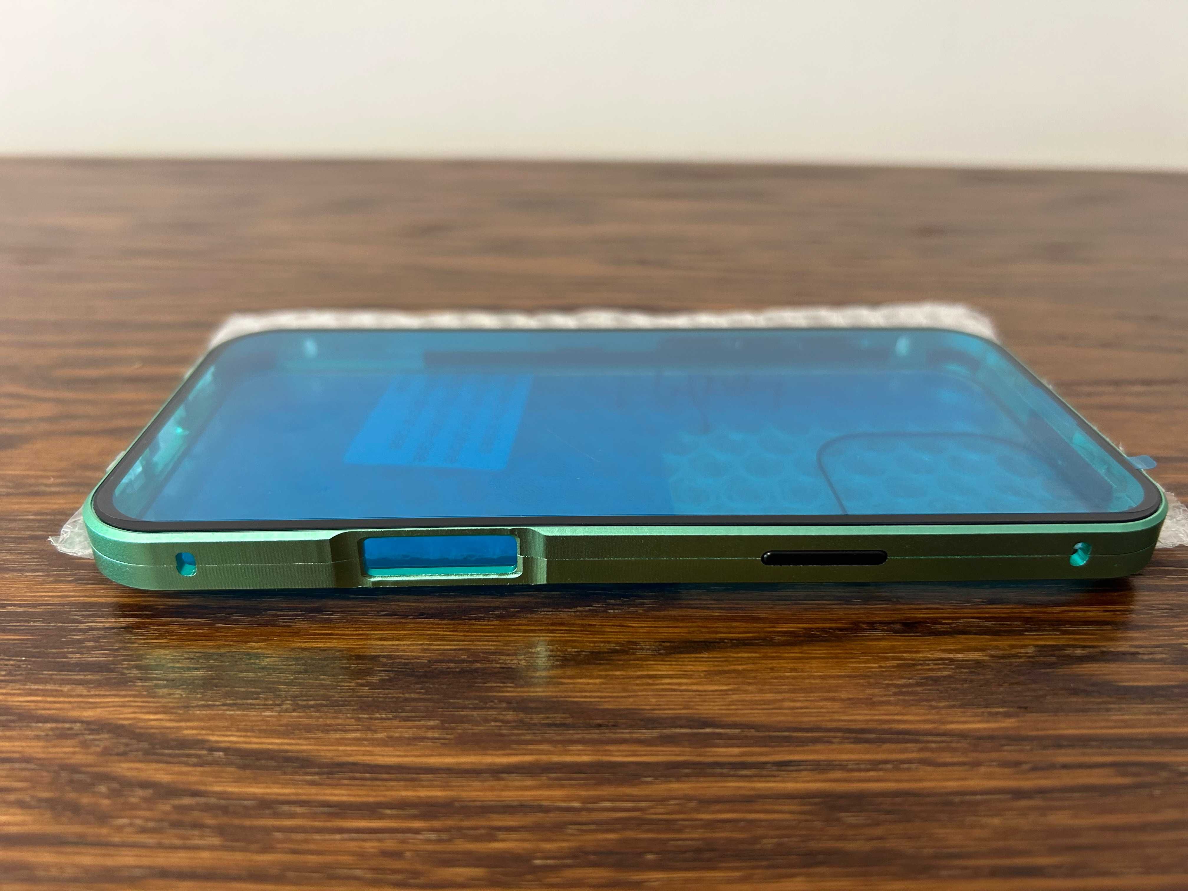 iPhone 16 PRO MAX case etui metalowe magnetyczne dwustronne szkło