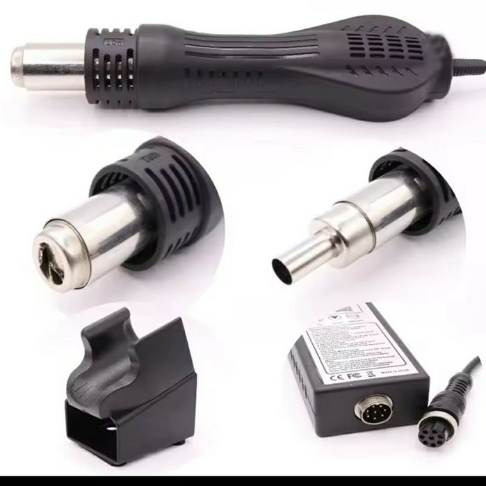 Паяльная станция 8858 с запасной спиралью, фен для пайки, термофен