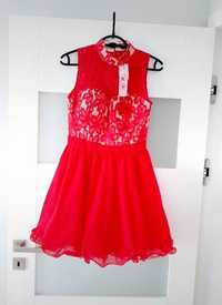 Nowa czerwona sukienka s 36 sukienka Chi Chi London s tiul