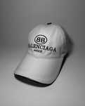Кепка B біла та чорна Balenciaga