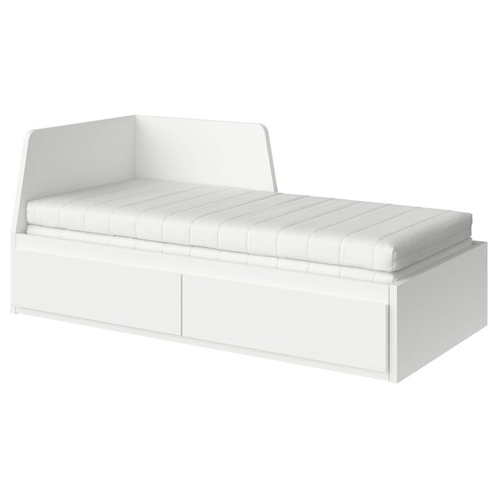 Cama individual 
Cama indiv/dupla c/2 gav/2 colchões, branco/Åfjäll fi