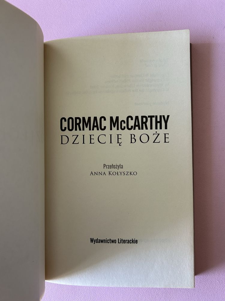 Dziecię boże Cormac McCarthy
