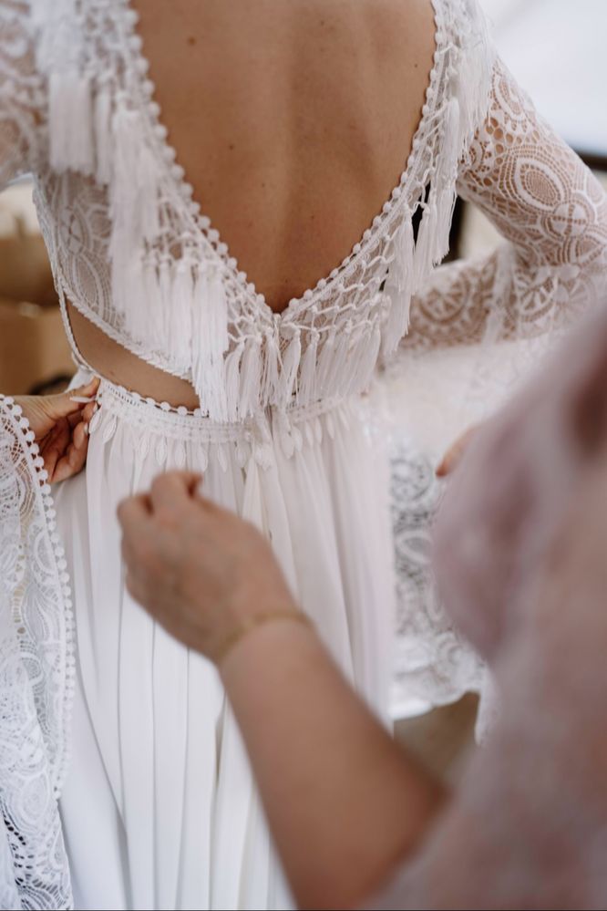 Suknia ślubna Sejva w stylu boho