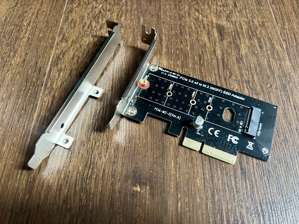 Перехідник з pci-e х4 на M2 NGFF SSD адаптер новий М ключ