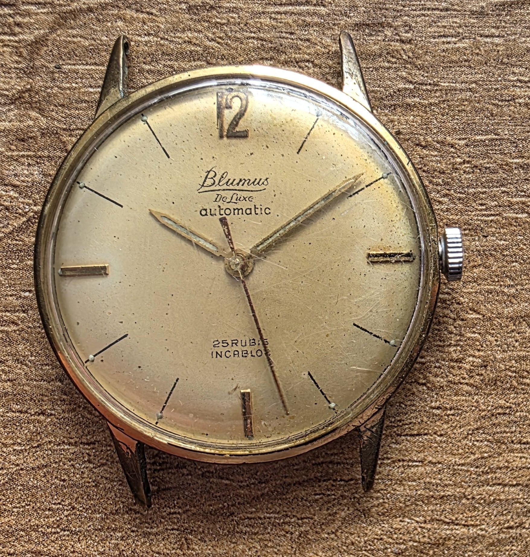Zegarek Blumus de Luxe automatic 25 rubis imcabloc meski vintage