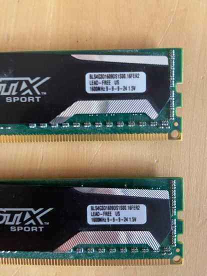 Pamięć RAM 16GB DDR3 – 2x4GB Ballistix + 1x8GB HyperX Fury, 1600MHz