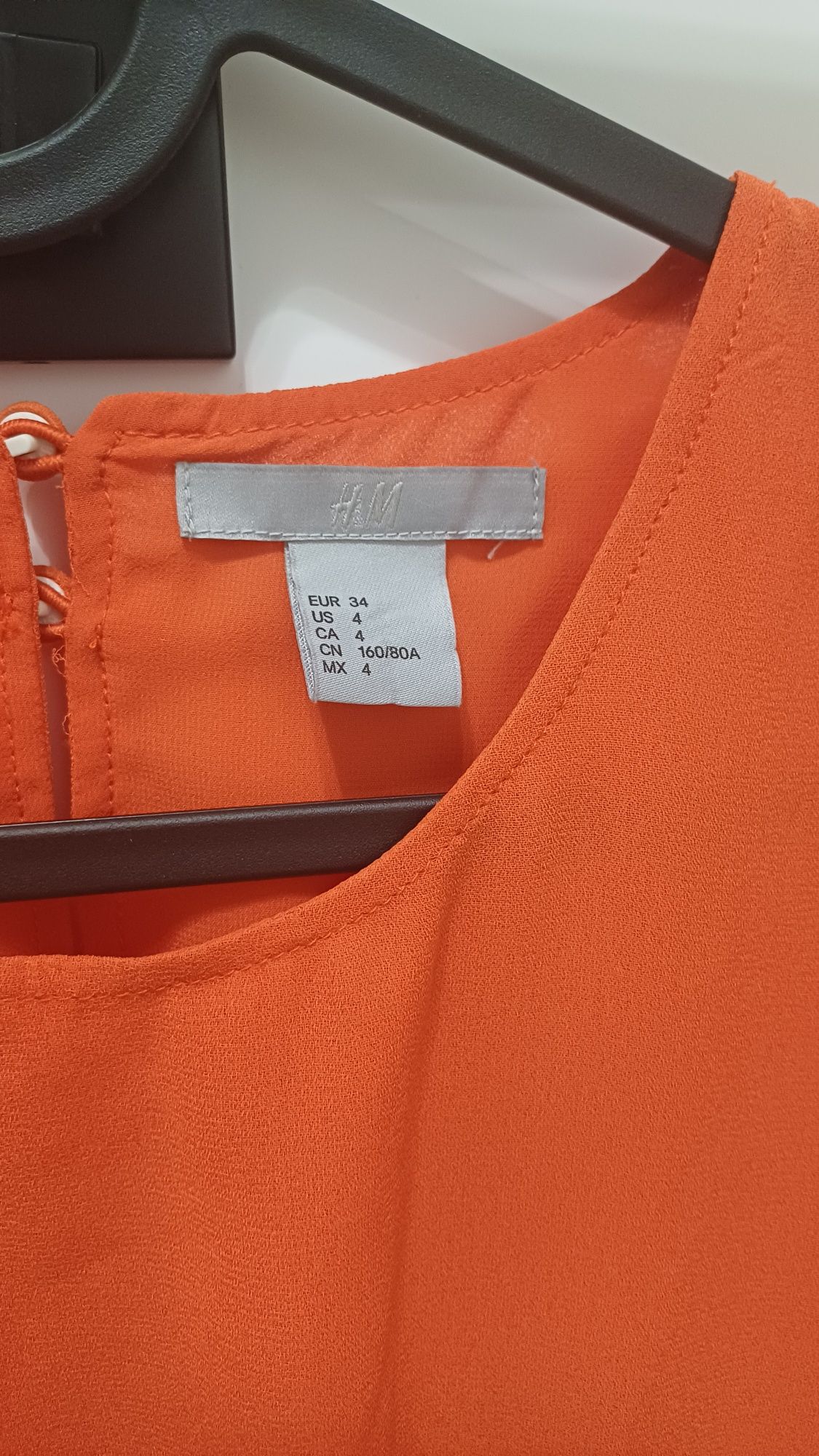 Pomarańczowa sukienka boho H&M