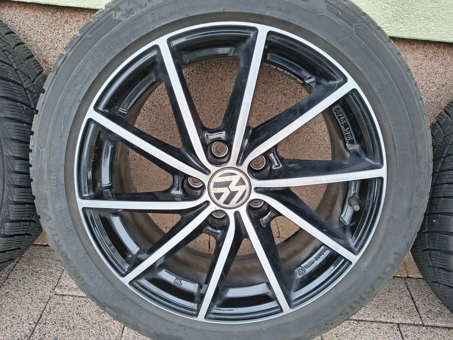 Koła 17" 5x112 + opony zimowe Barum Polaris 5