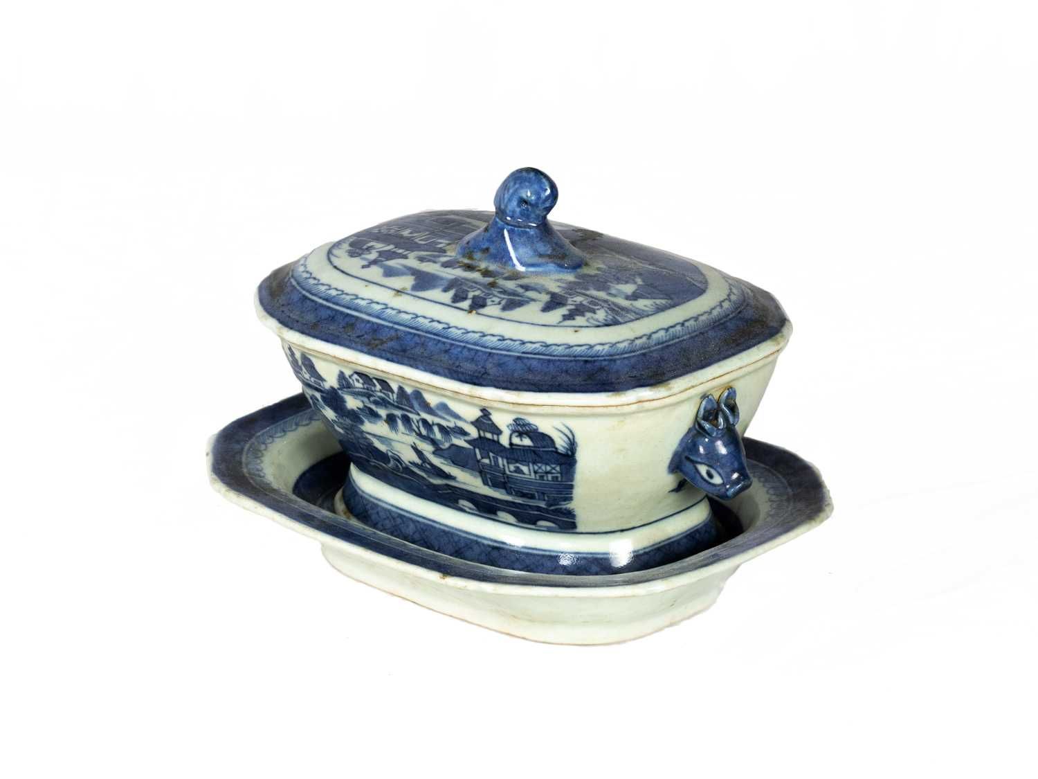 Terrina porcelana chinesa azul cantão | século XIX