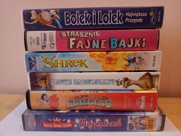 Bajki dla dzieci kasety VHS różne tytuły