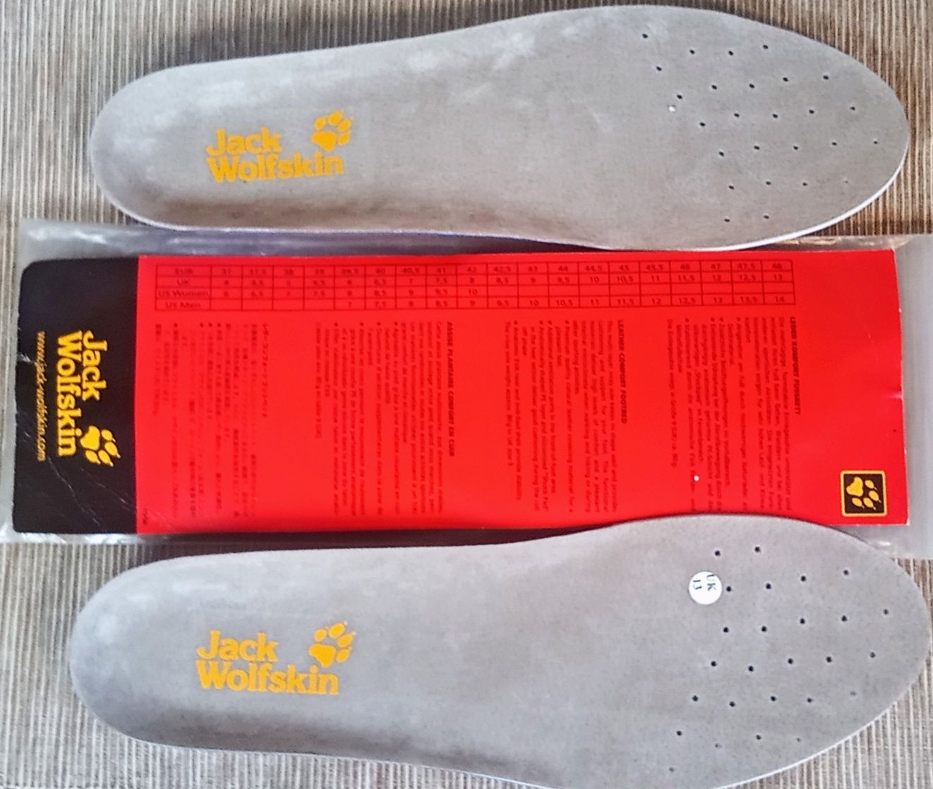 Nowe skórzane wkładki do butów Jack Wolfskin r.47
