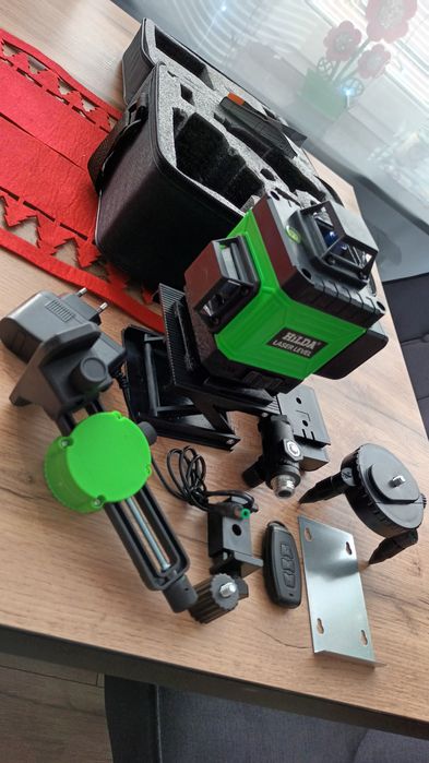 Poziomica Laserowa Hilda 2 baterie stojak uchwyt