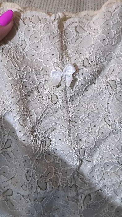 Cueca Boxer de Mulher - Renda Branca