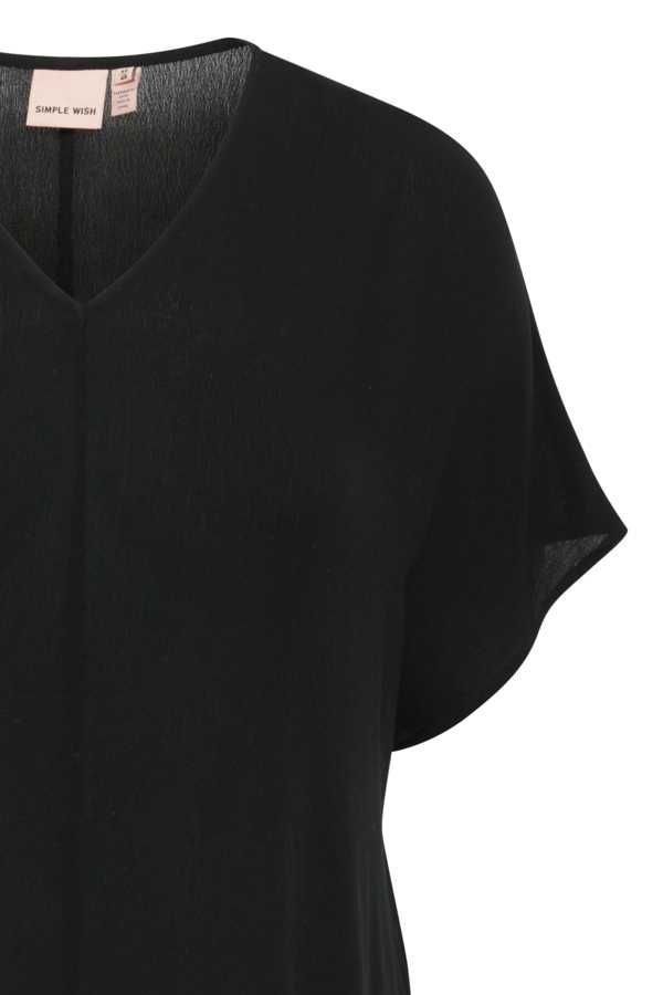 SIMPLE WISH  letnia sukienka midi na co dzień wiskoza 54/56 czarna