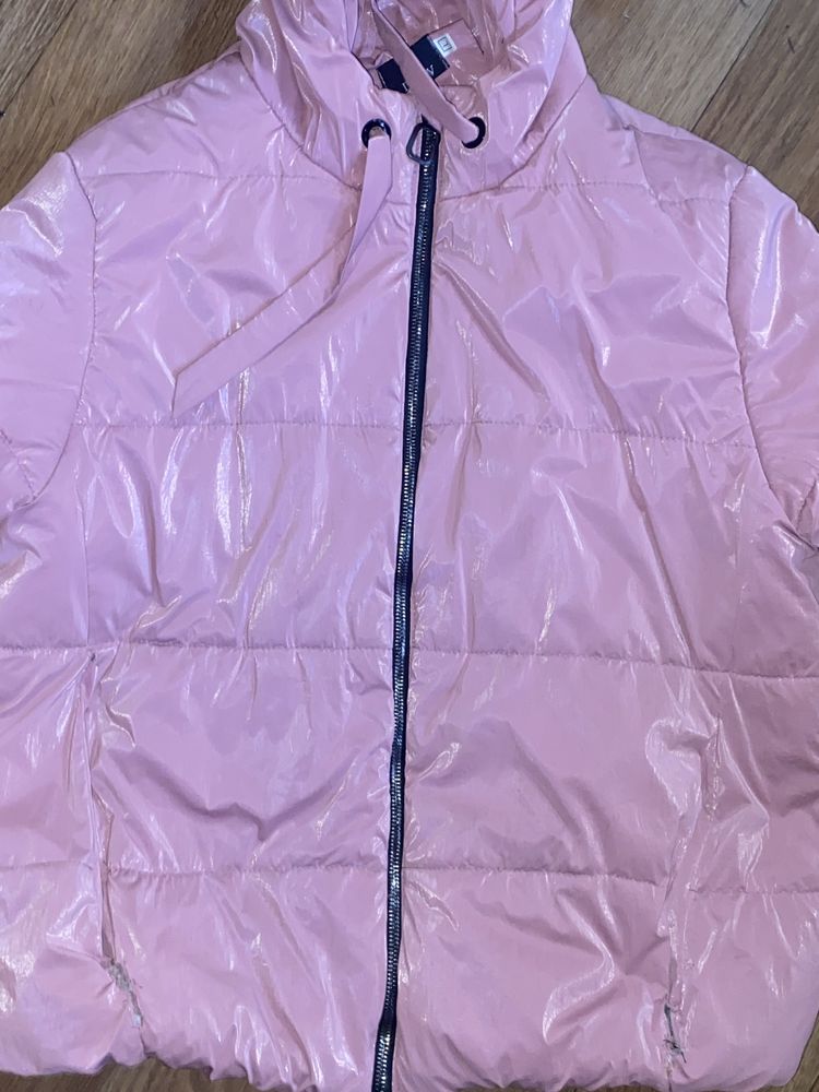 куртка зимова рожева