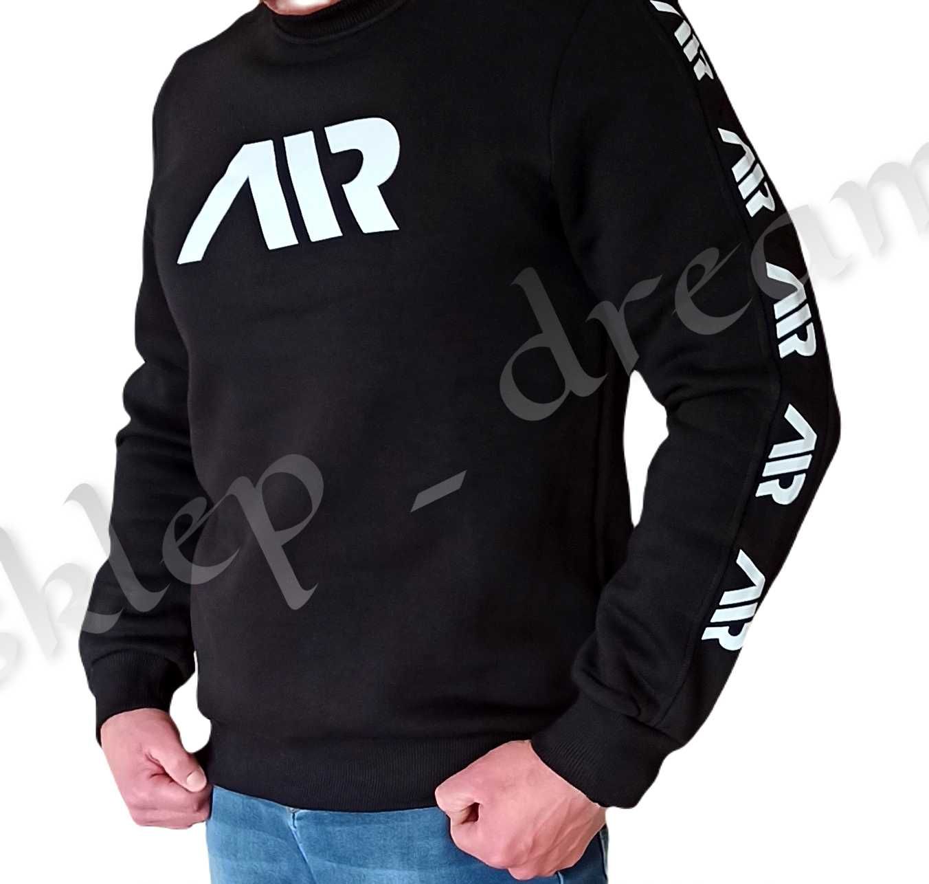 HIT Nowa Bluza Męska Air Vip Lampasy LATO 2024 Czarna rozmiar M