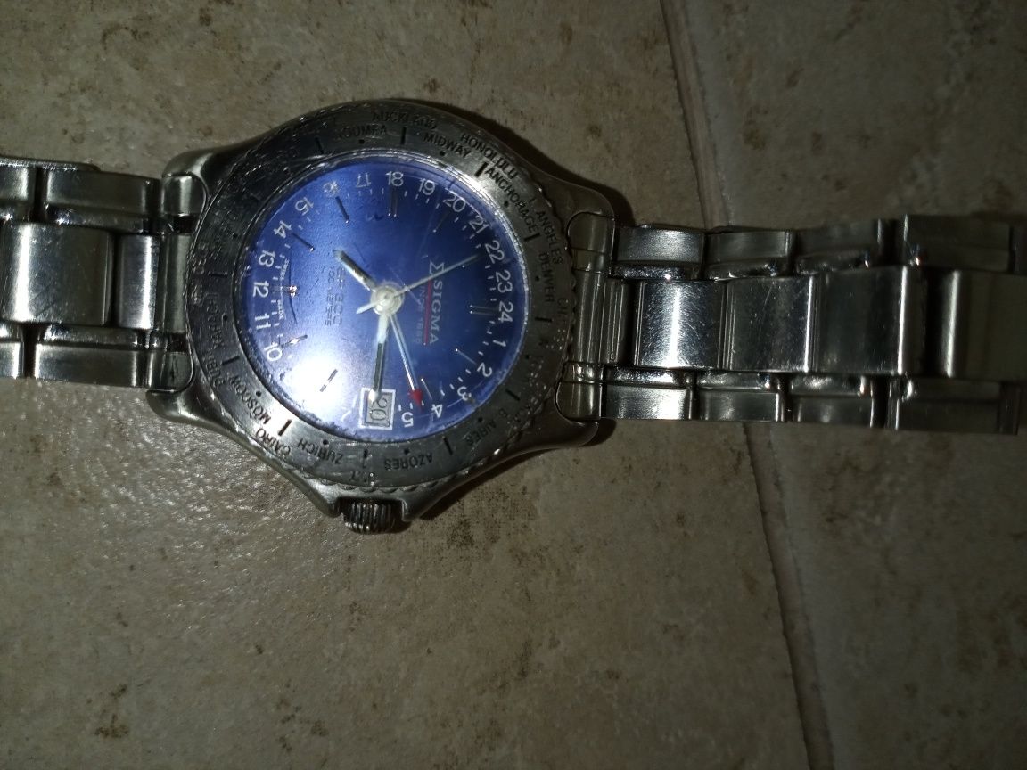Relógio aço inox Sigma suíço