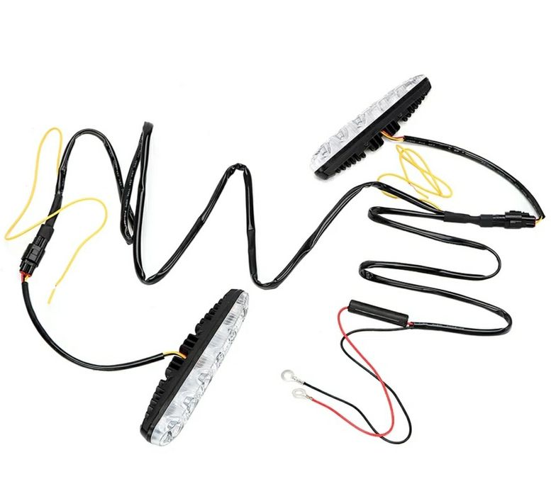 Дневные ходовые огни светодиодные фары дхо с бегущим поворотом DRL Led