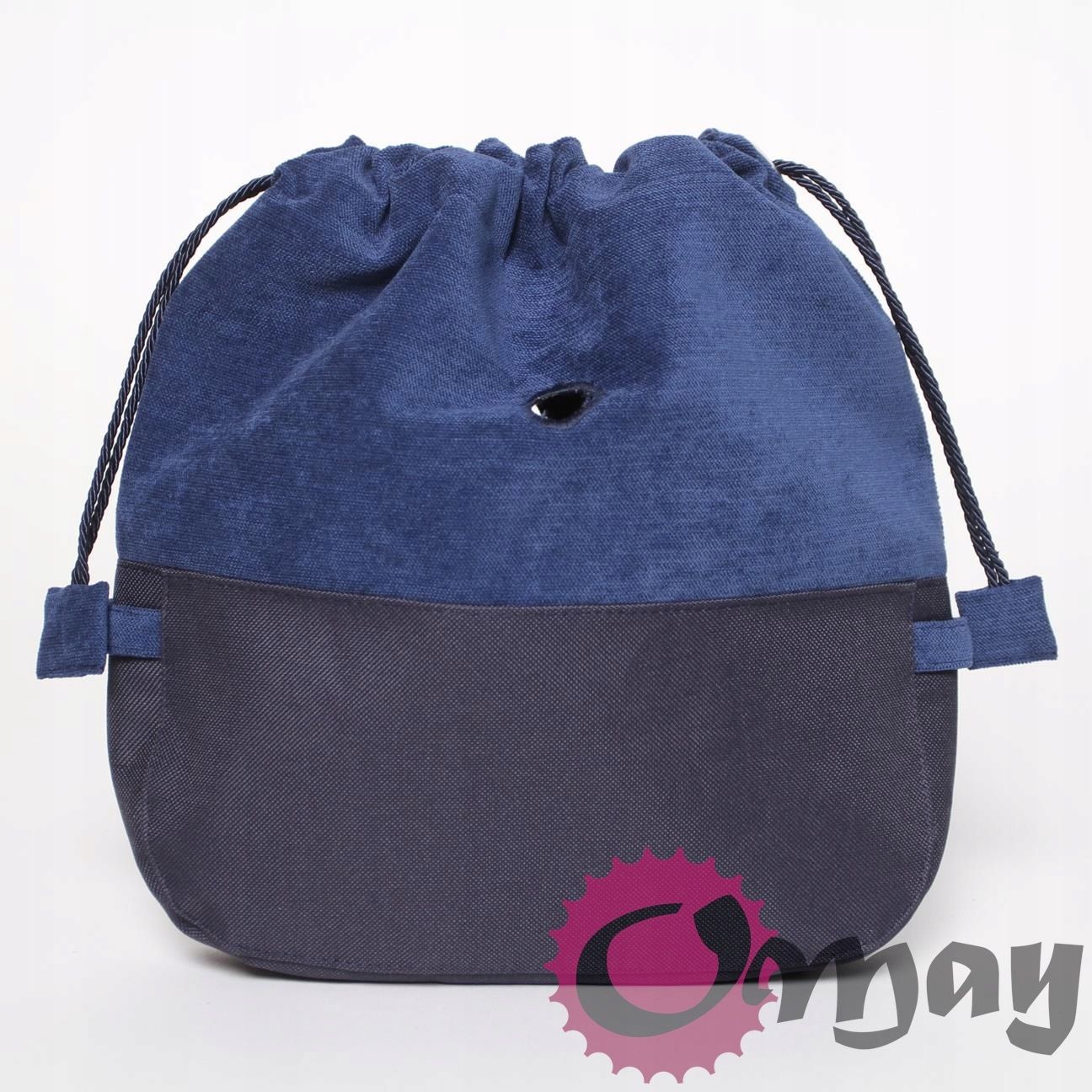 organizer OBAG MOON LIGHT worek elegancki welur granat atrament OMAY