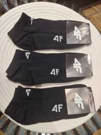 Stopki 3-pak 4F sportowe bawełna czarne
