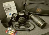 Aparat foto MINOLTA DYNAX 300si 2 obiektywy torba Super Stan