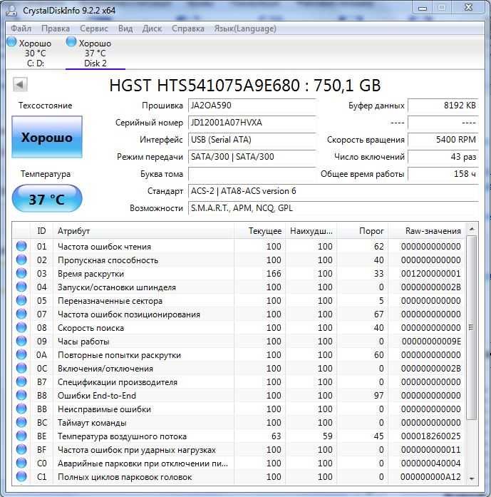 Жорсткий диск Hitachi 750GB 2.5 в стані нового