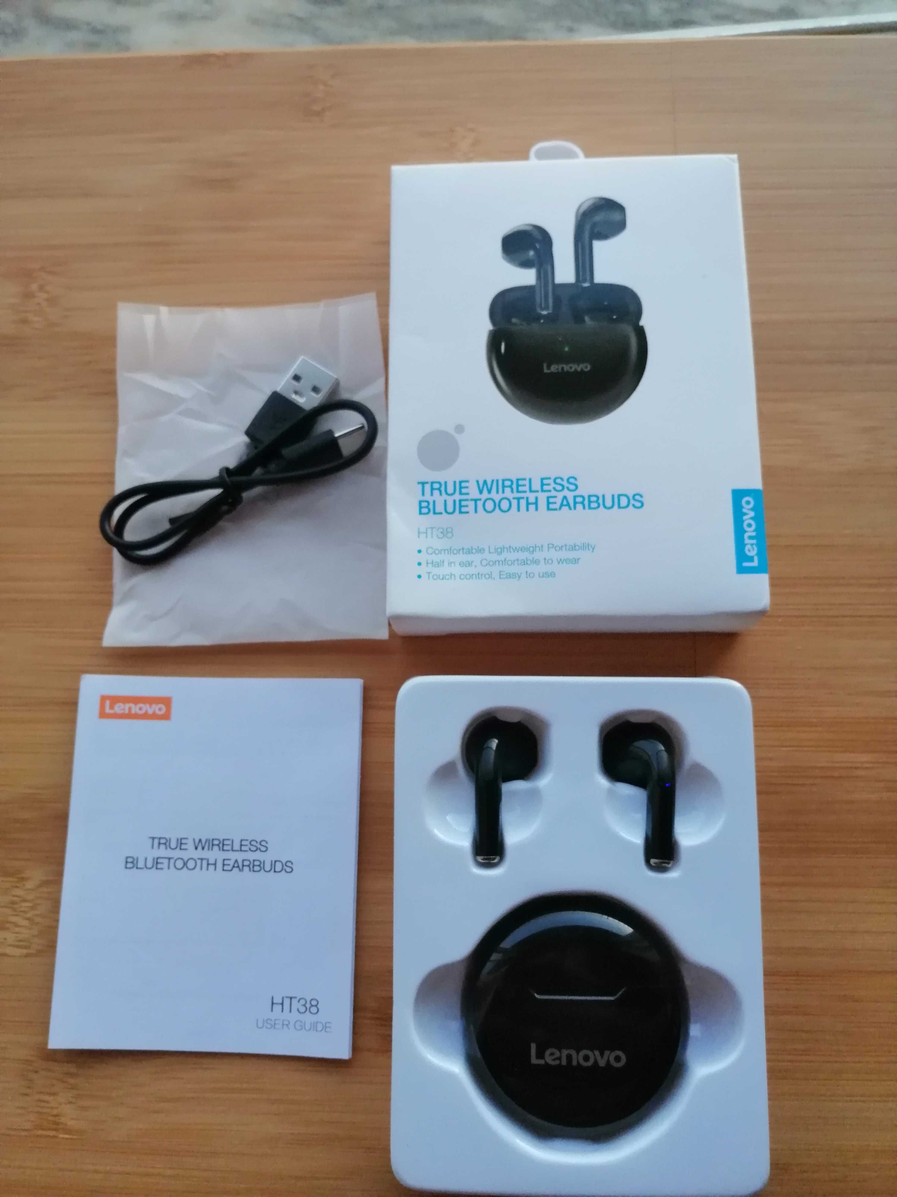 Auriculares Lenovo Bluetooth, earphones NOVOS